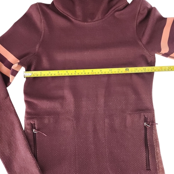 SMARTWOOL Women's Intraknit™ Merino Tech Pullover Hoodie burgundy orange XS - Picture 15 of 16